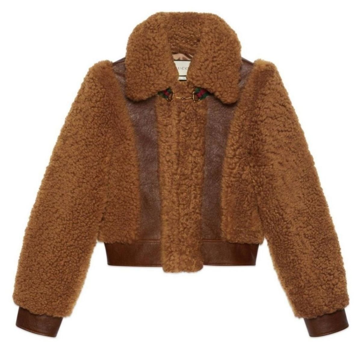 Gucci Gucci Curly Shearling & Lambskin Jacket in Chestnut – Runway