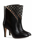 Gucci Cutout Leather Ankle Boots - Runway Catalog