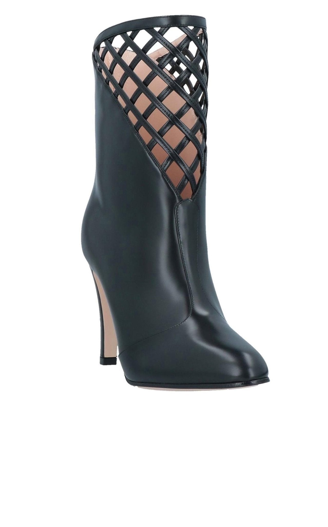 Gucci Cutout Leather Ankle Boots - Runway Catalog