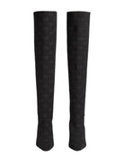 Gucci Demi Shimmer GG Over - The - Knee Boots - Runway Catalog