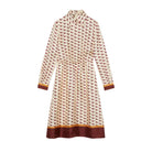 Gucci Diagonal Horses Print Silk Dress - Runway Catalog