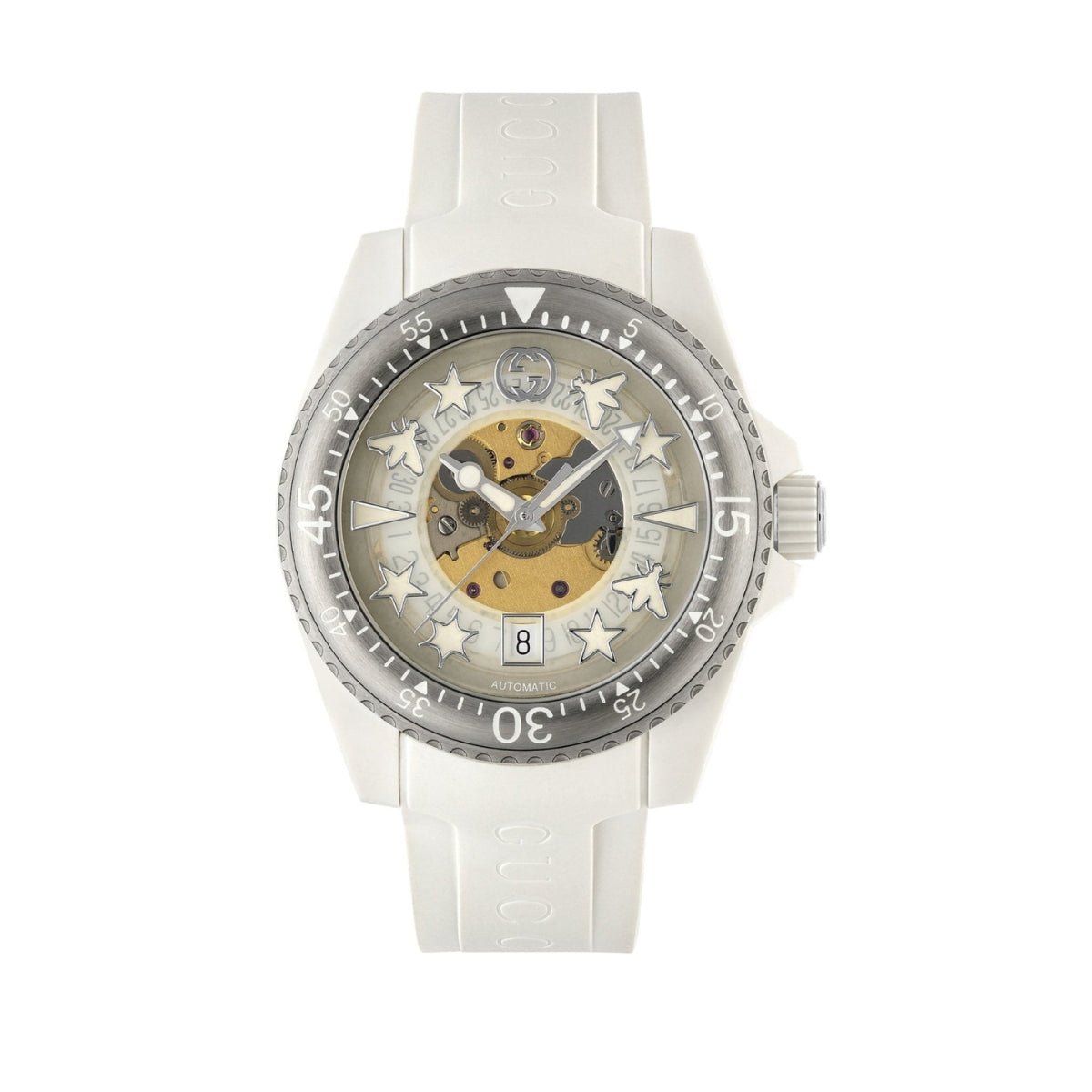Gucci Dive White Automatic Watch 40mm - Runway Catalog