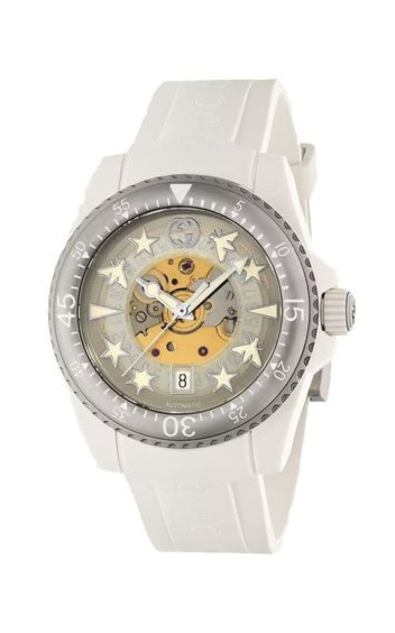 Gucci Dive White Automatic Watch 40mm - Runway Catalog
