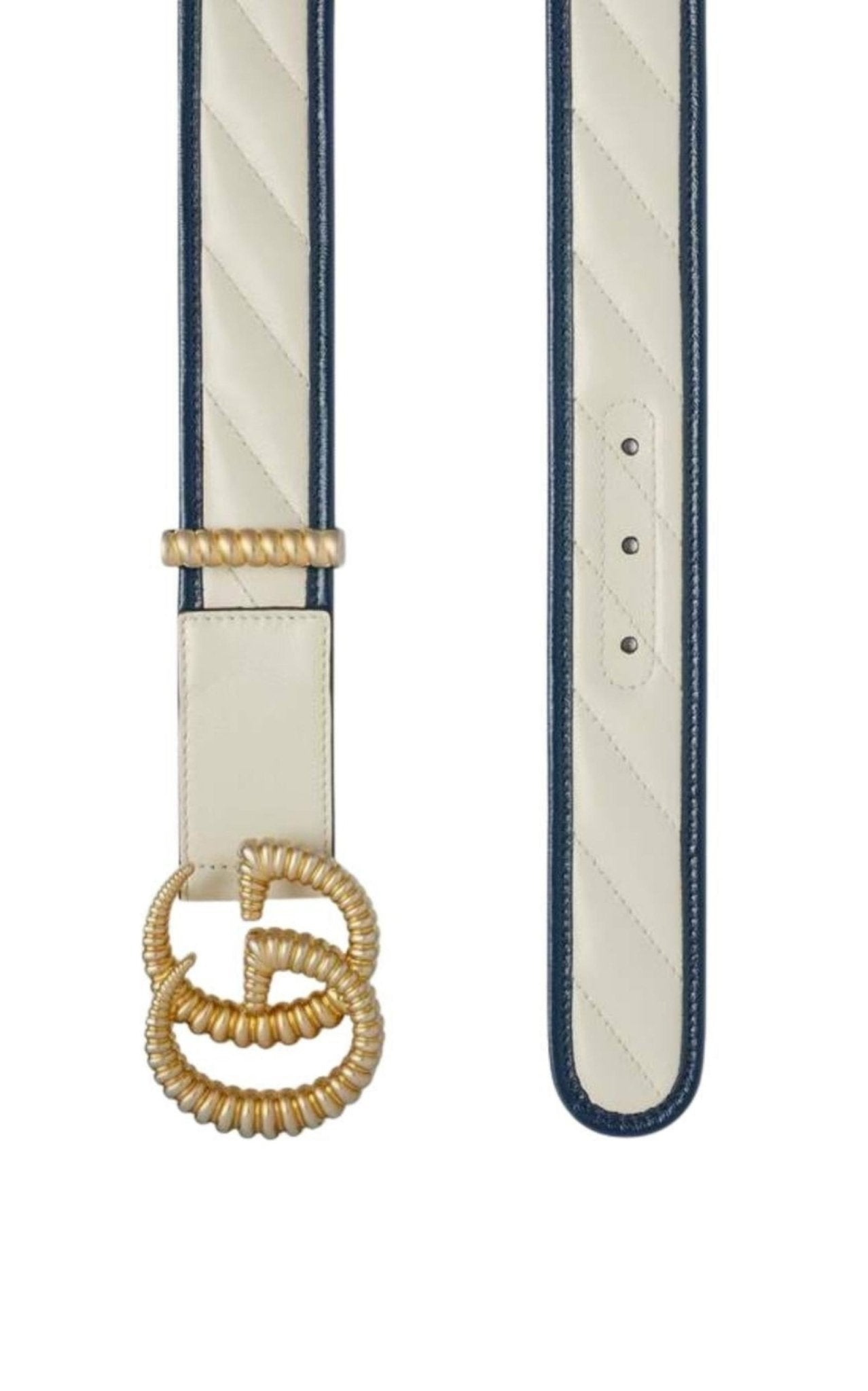 ⭐︎GUCCI⭐︎バンブー バックル ベルト アイボリー　GGシマ 正規品　D&G Gucci Double G Buckle Belt