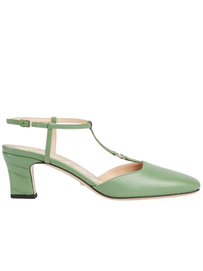 Gucci Double G Slingback Green Pumps - Runway Catalog