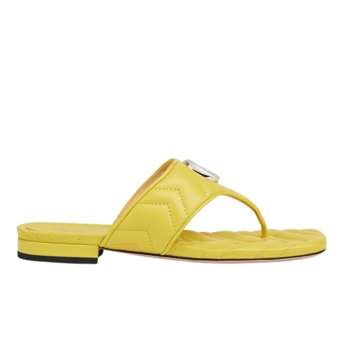 Gucci Double G Yellow Leather Sandals - Runway Catalog