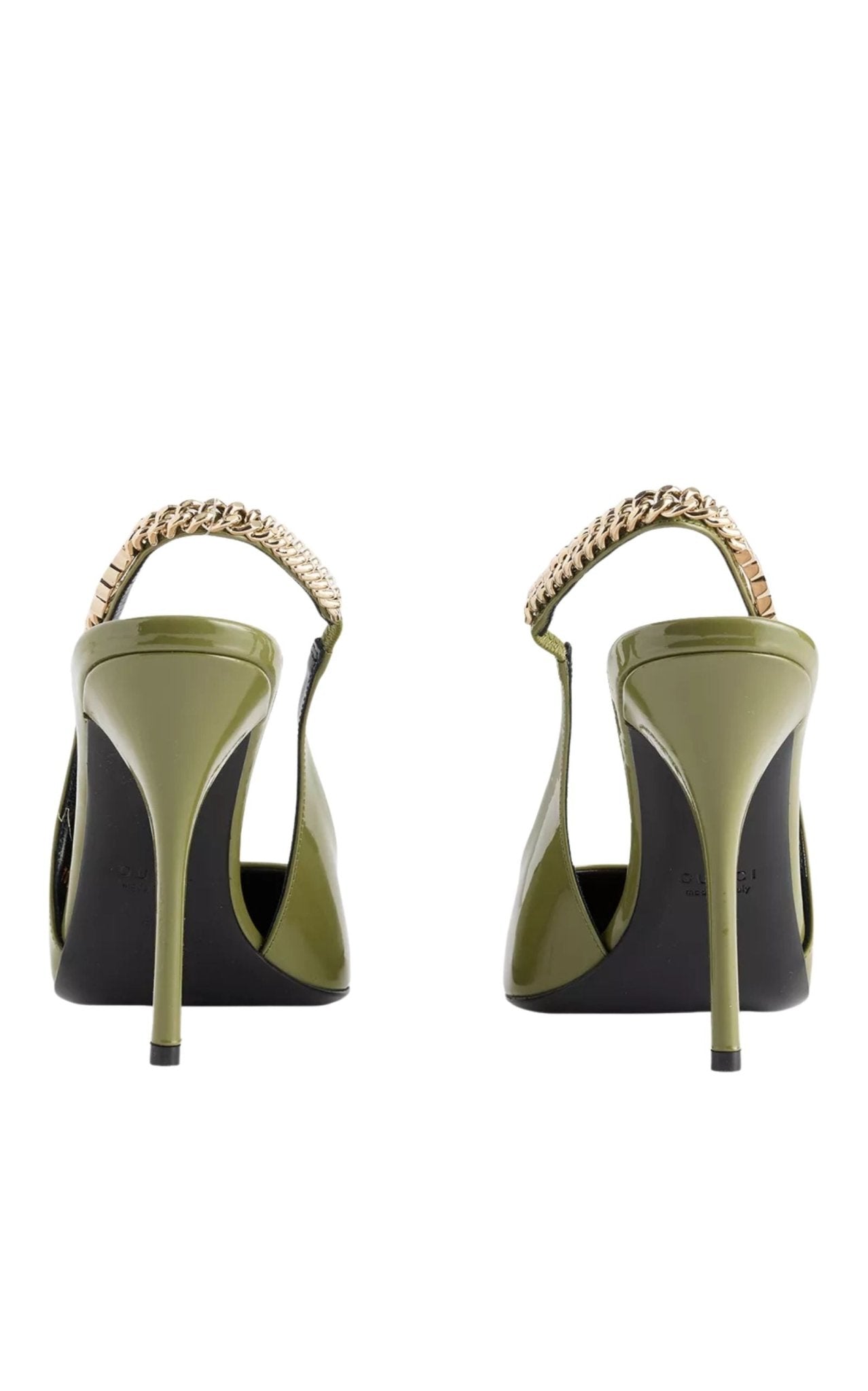 Gucci double strap leather sandals with Double G hardware