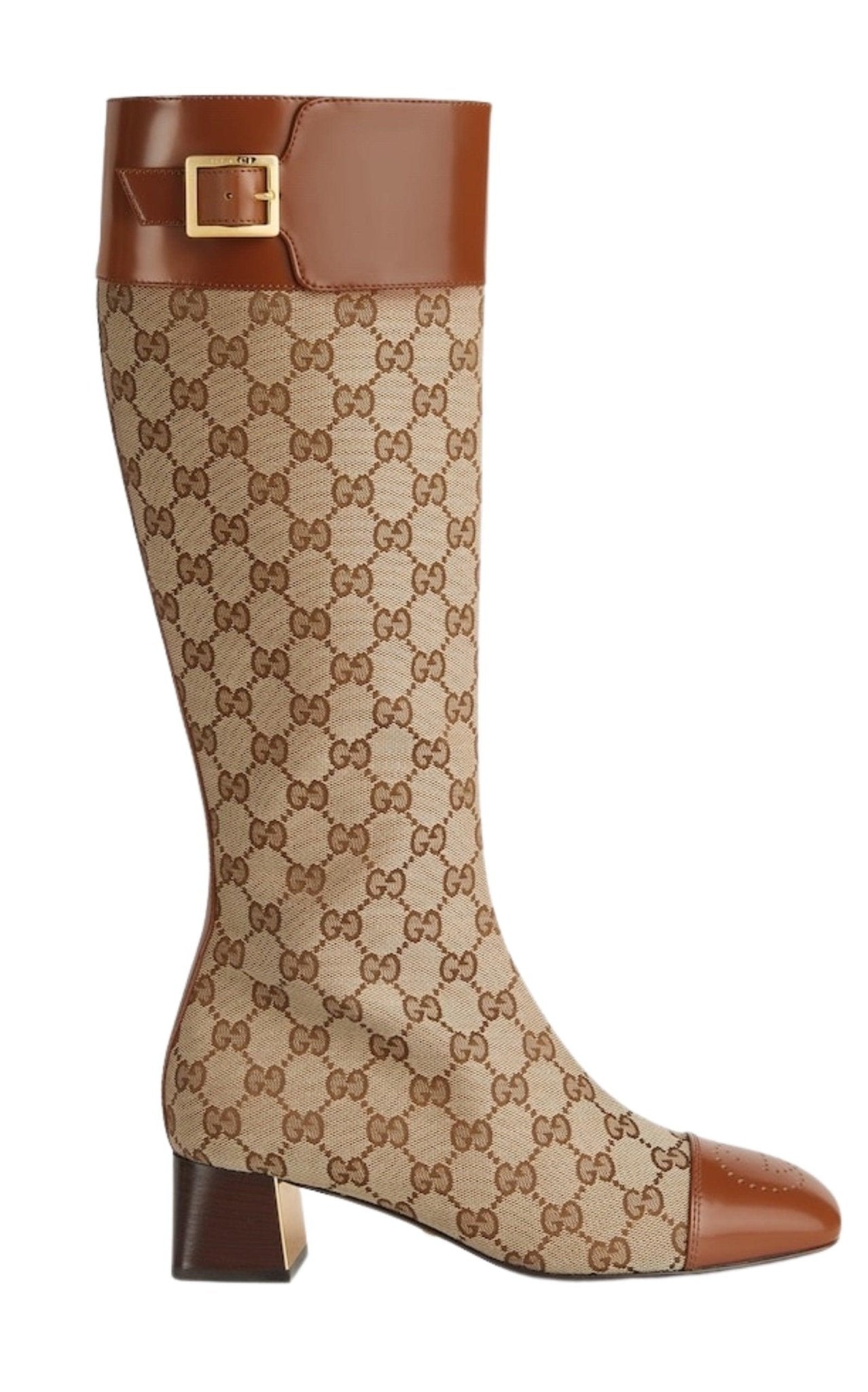 Gucci Ellis GG-Monogram Canvas Knee-High Boots