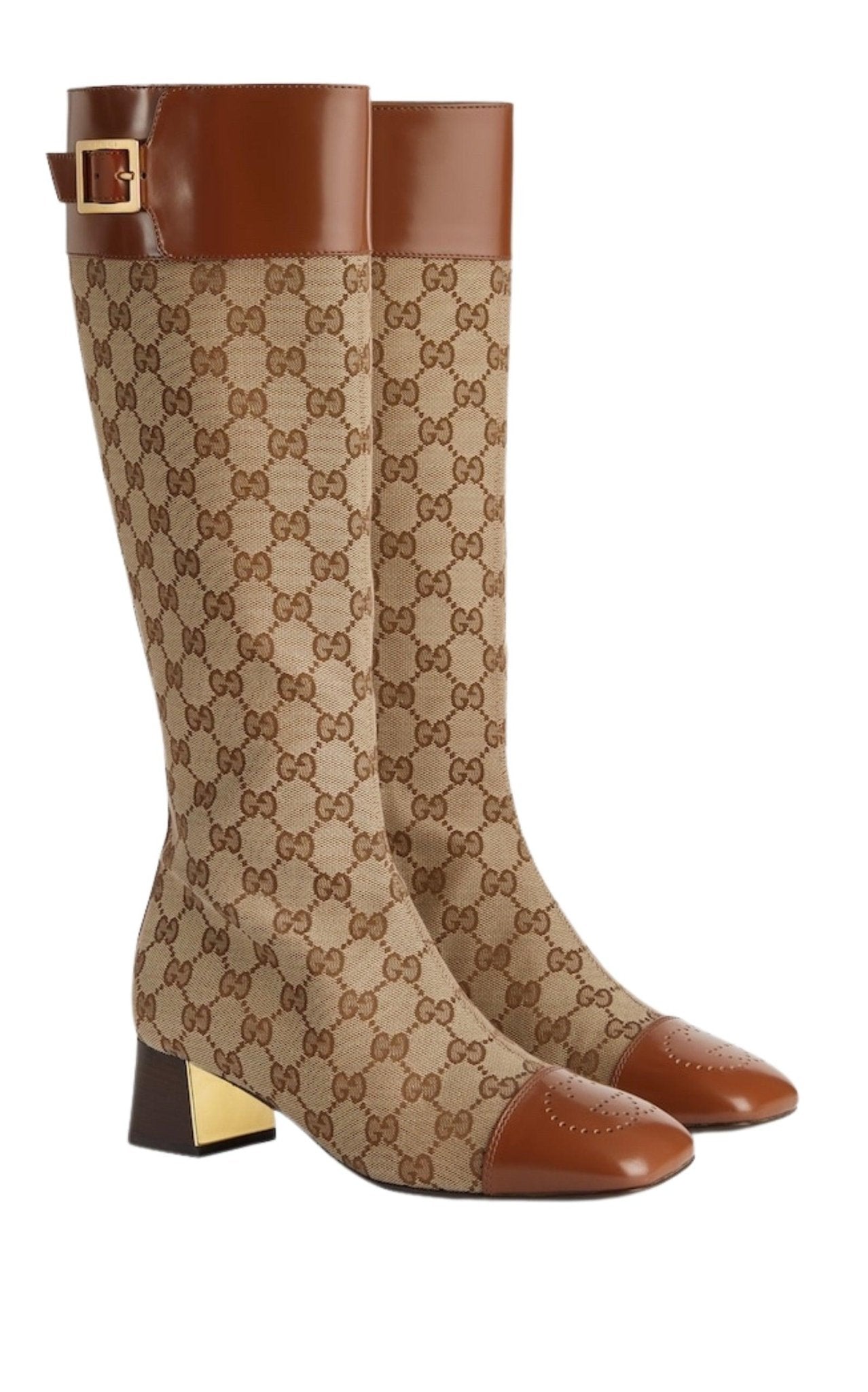 Gucci Ellis GG-Monogram Canvas Knee-High Boots – Runway Catalog