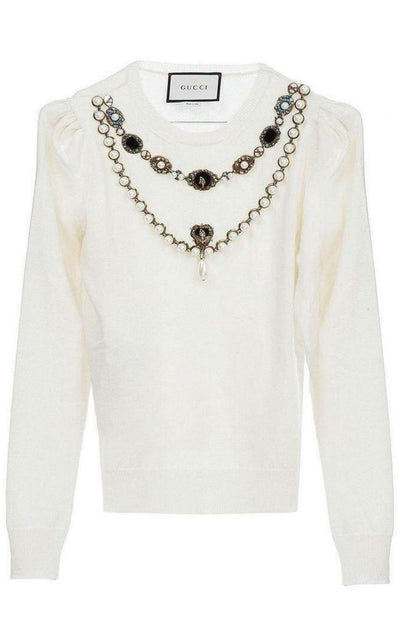 Gucci Embroidered Wool Sweater - Runway Catalog