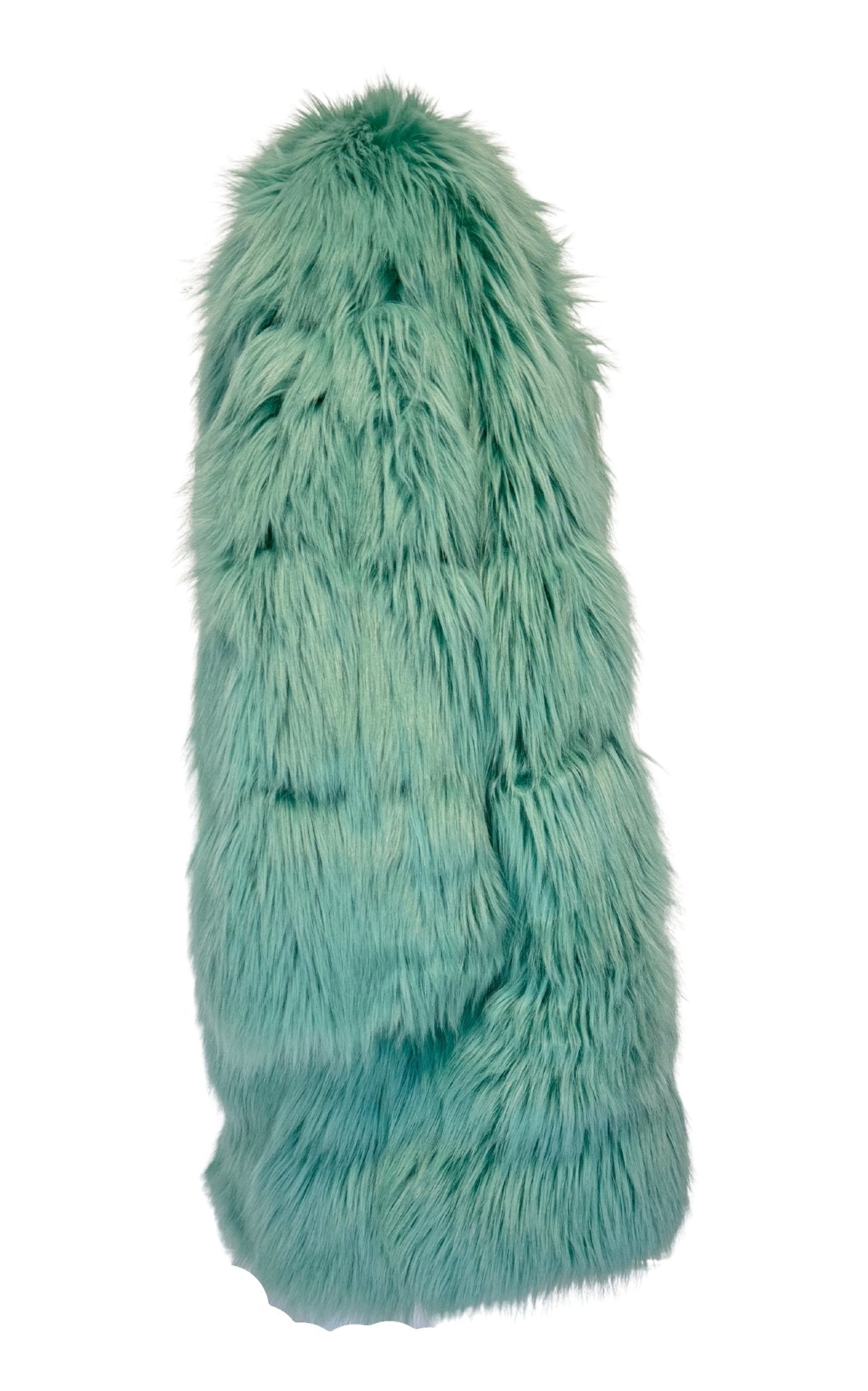 Gucci Faux Fur Coat in Mint, Silk - Lined, Made in Italy - Runway Catalog