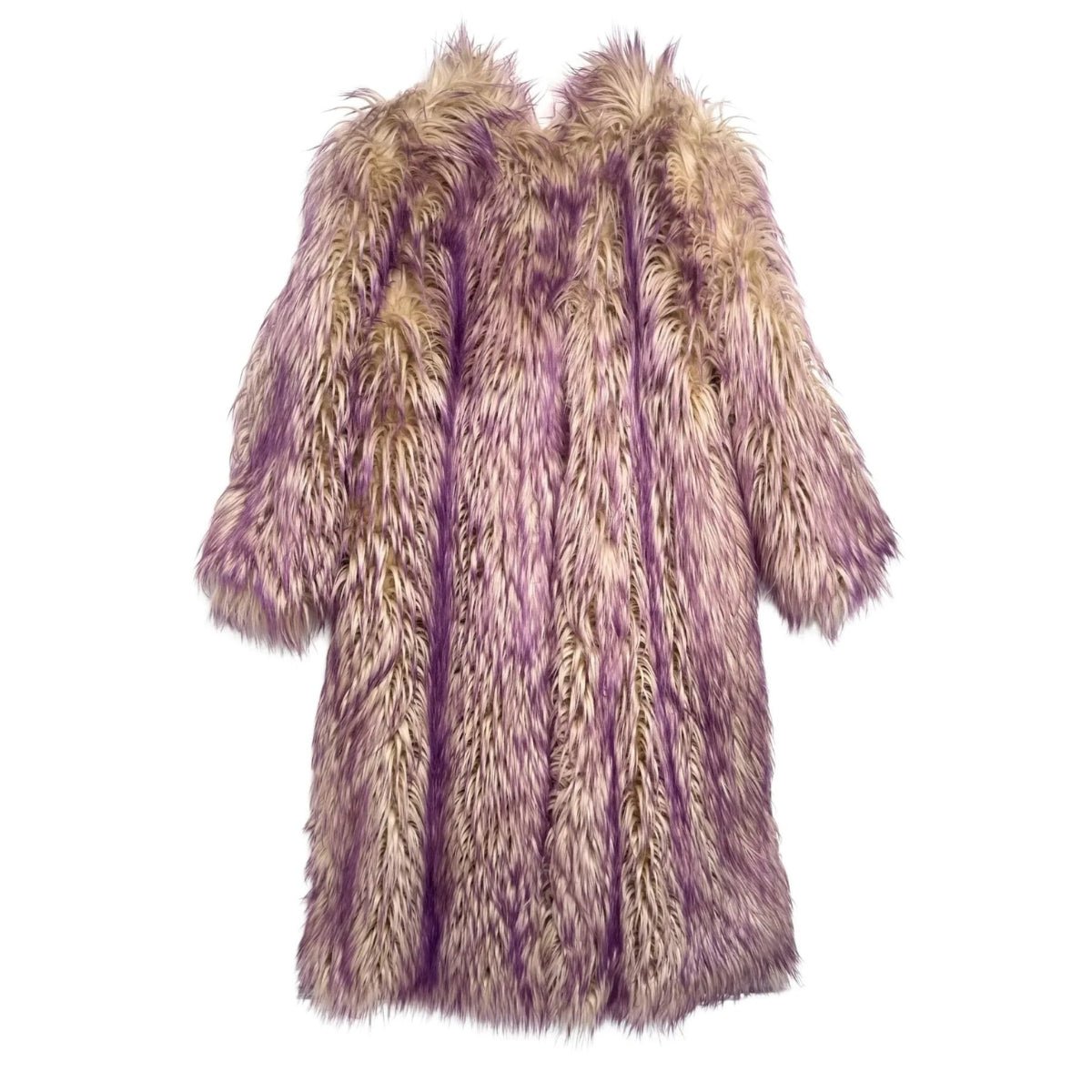 Gucci Faux Fur Coat with Contrast Colored Tips