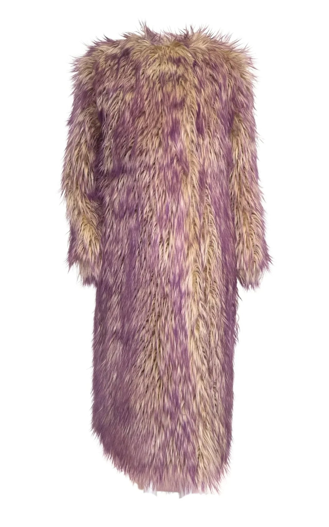 Gucci Faux Fur Coat with Contrast Colored Tips