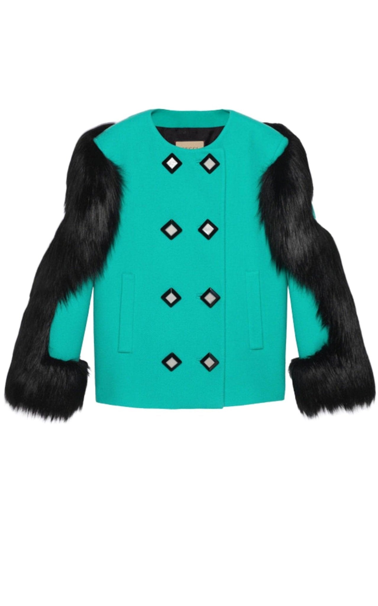 Gucci Faux Fur-trimmed Wool Jacket