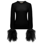 Gucci Feather Cuff Crew Sweater - Runway Catalog