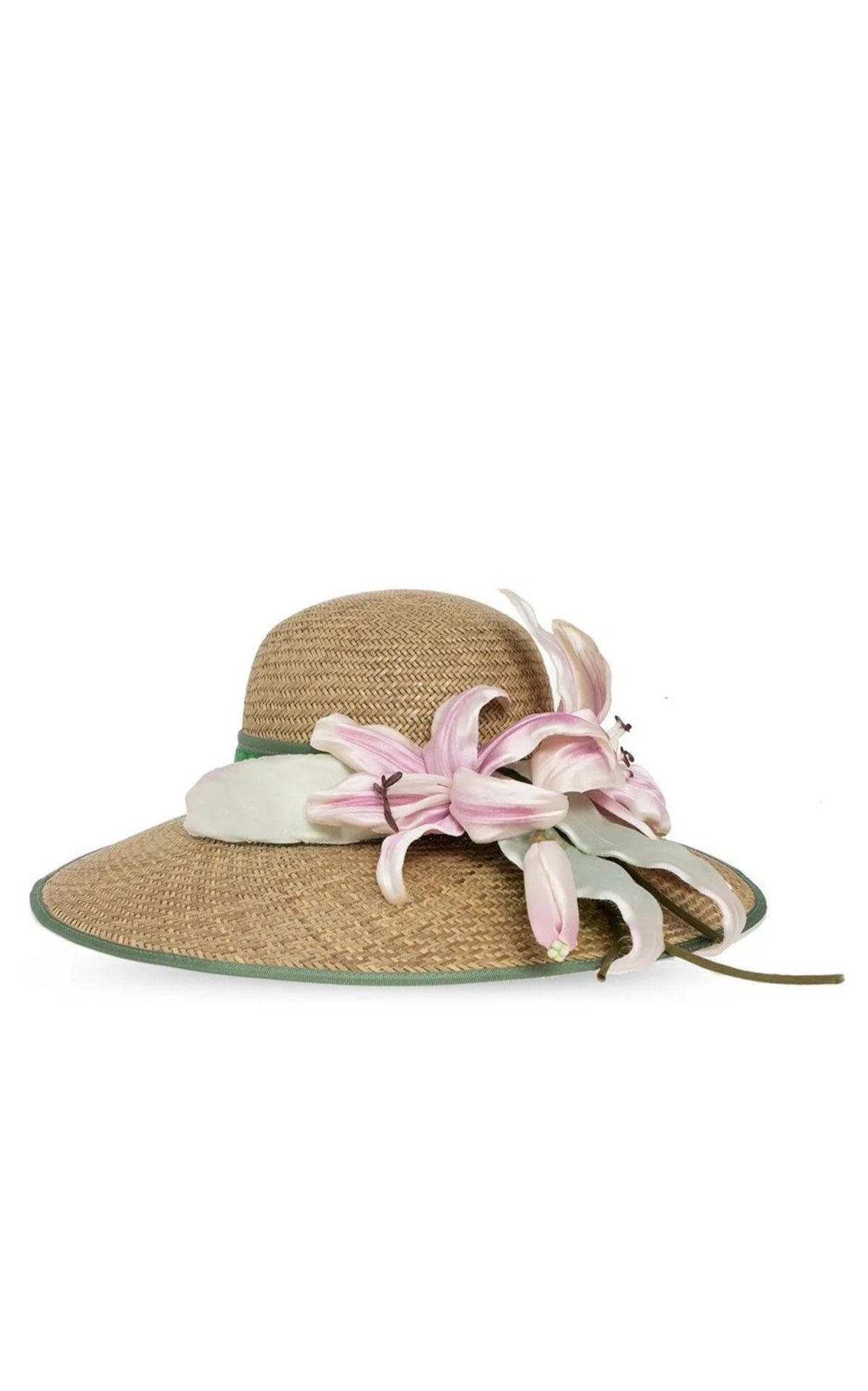 Gucci Women\'s Light Green Fedora with Ribbon (Short)‎ Gucci Straw Hats for Women for sale | eBay main image 2