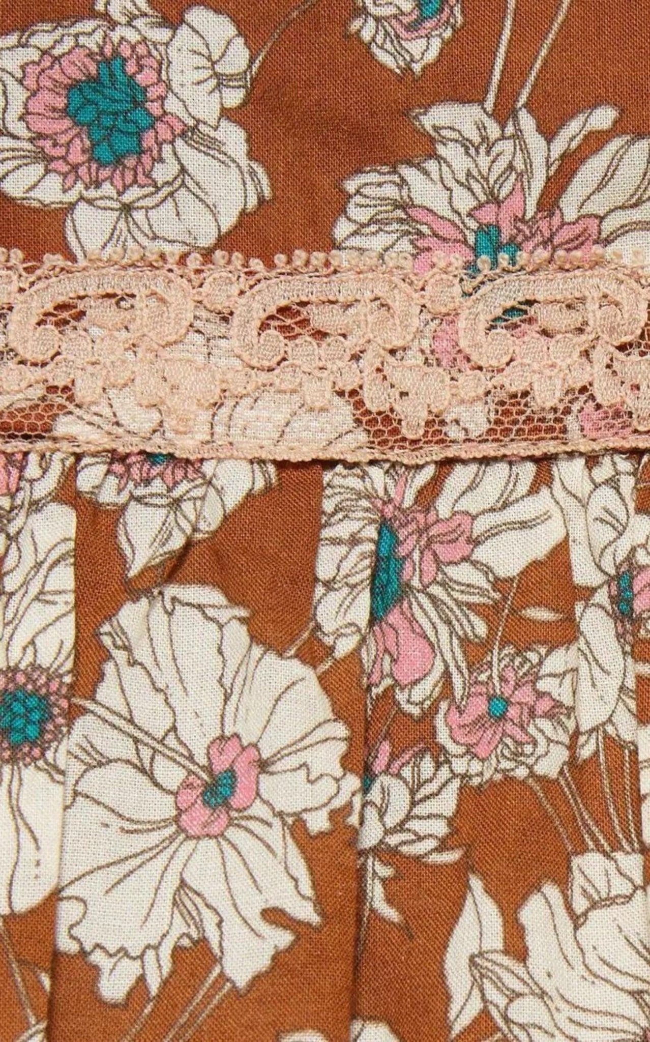 Gucci Floral-print Lace-trimmed Twill Dress