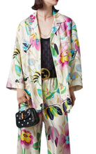 Chemise oversize en soie à imprimé floral Gucci