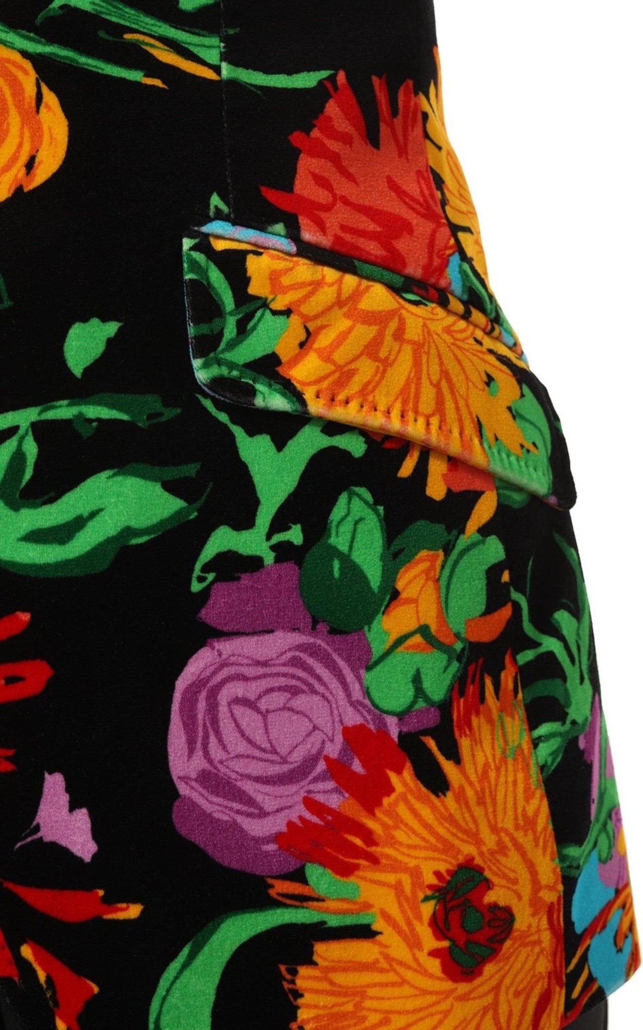 未使用品 GUCCI × Ken scott 総柄 テーラードジャケット 36 Gucci x Ken Scott Floral Print Velvet Blazer – Runway Catalog
