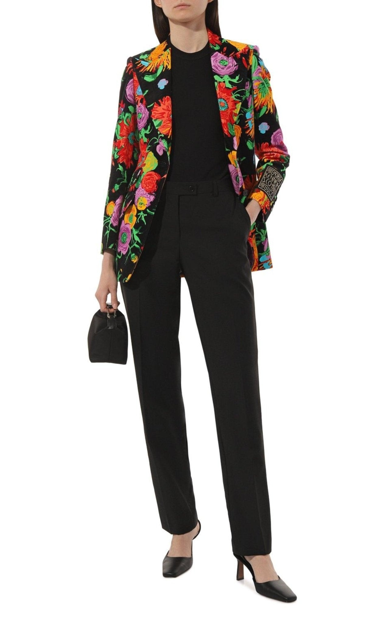 Gucci x Ken Scott Floral Print Velvet Blazer