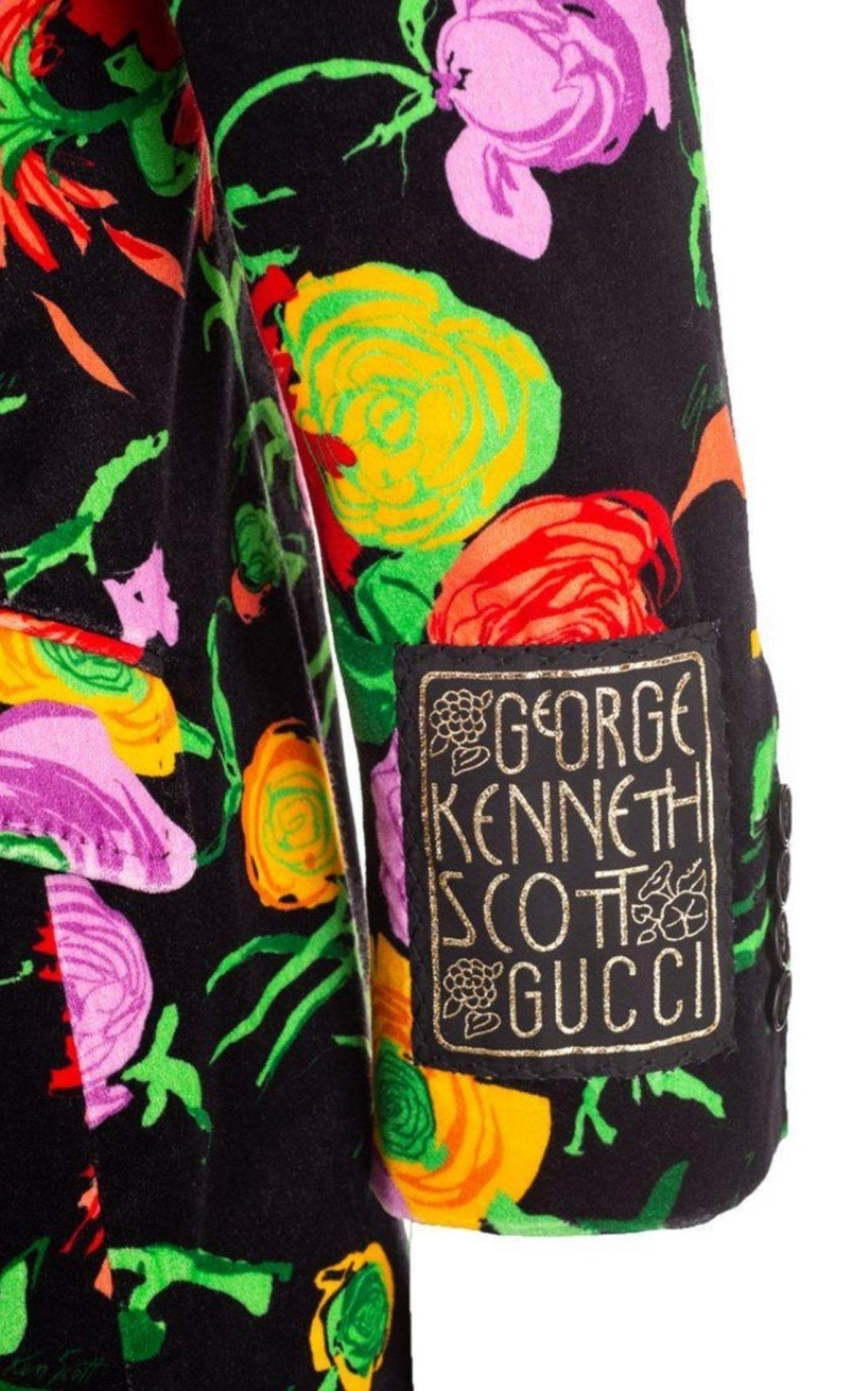 Gucci x Ken Scott Floral Print Velvet Blazer - Runway Catalog