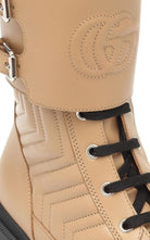 Gucci Frances Leather Combat Boots - Runway Catalog