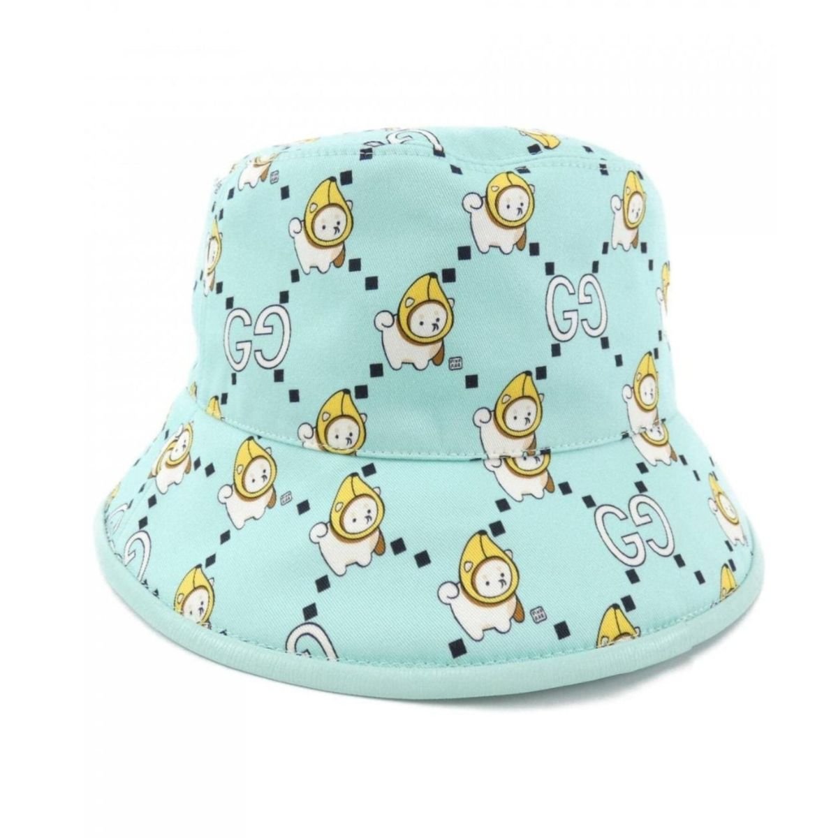GUCCI ポケットスクエア アンジェラ・グエンデザイン GG アニマルプリント Gucci GG Animal Print Bucket Hat