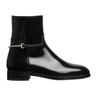 Gucci GG Black Leather Slim Horsebit Boots - Runway Catalog