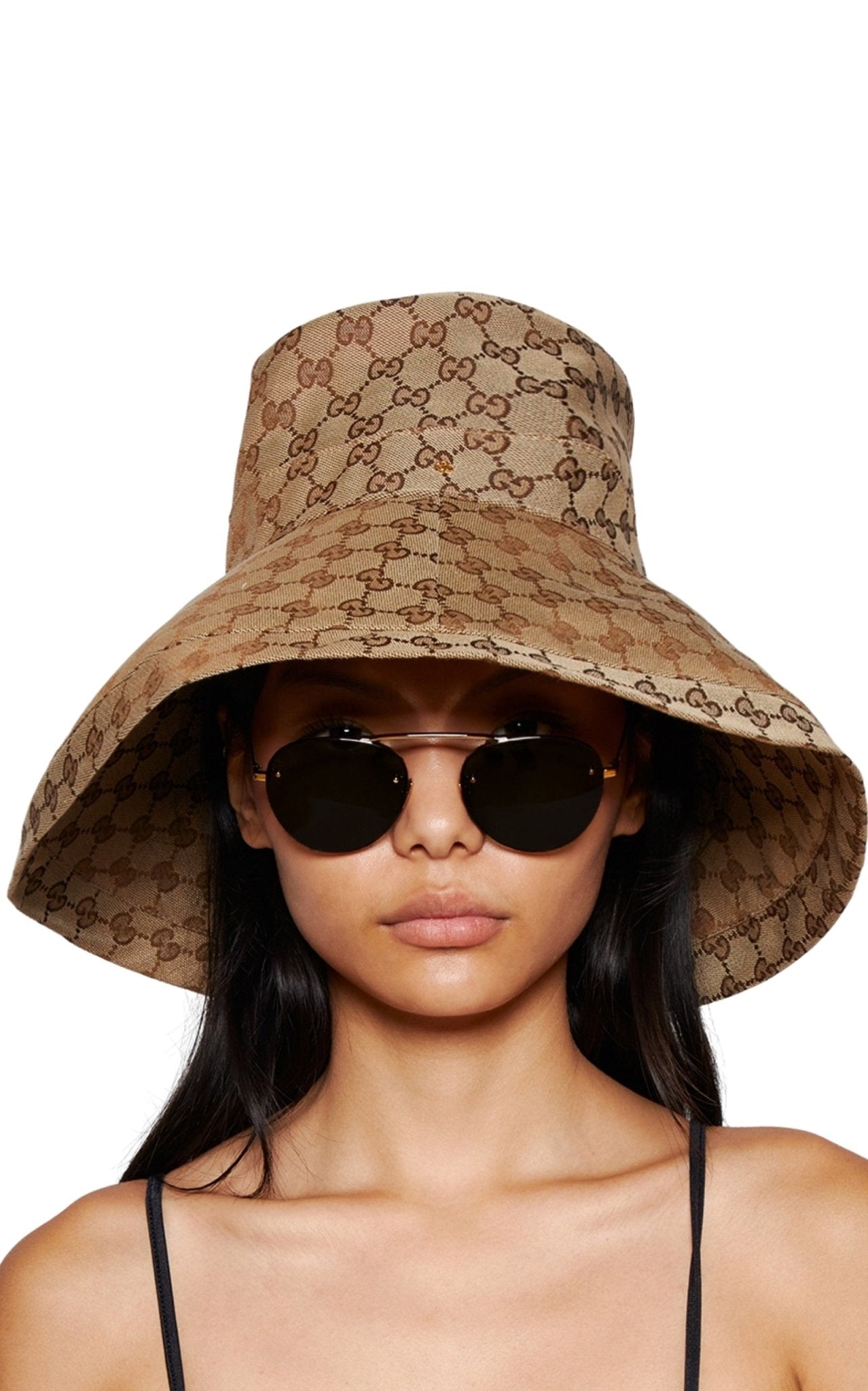 Gucci GG Canvas Wide Brim Summer Hat