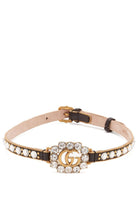 Gucci GG Crystal - embellished Leather Choker - Runway Catalog