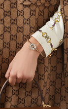 Gucci GG Crystal Flower Bracelet - Runway Catalog
