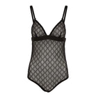 Gucci GG Embroidered Sheer Tulle Bodysuit - Runway Catalog