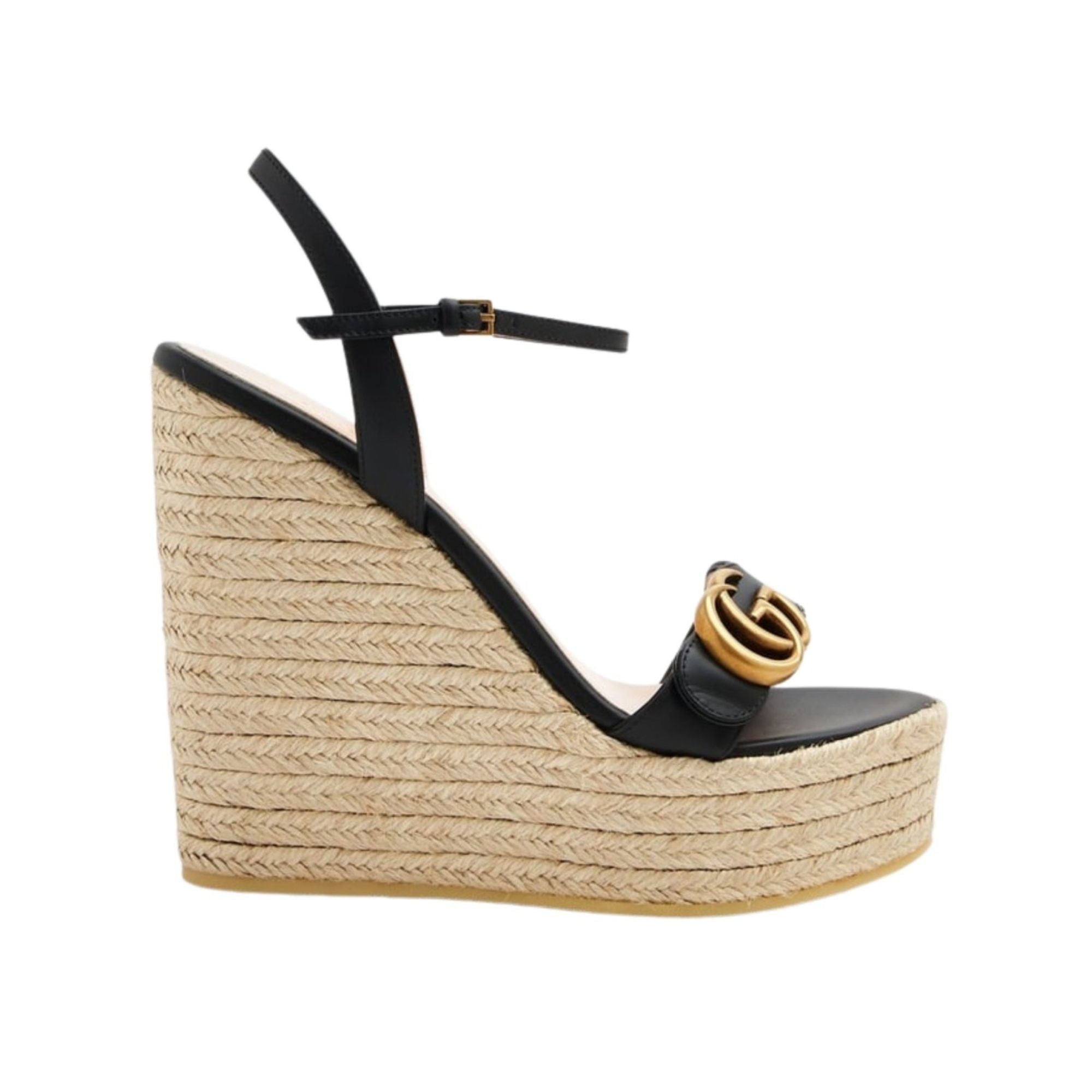 Gucci GG Espadrille Wedge Sandals - Runway Catalog