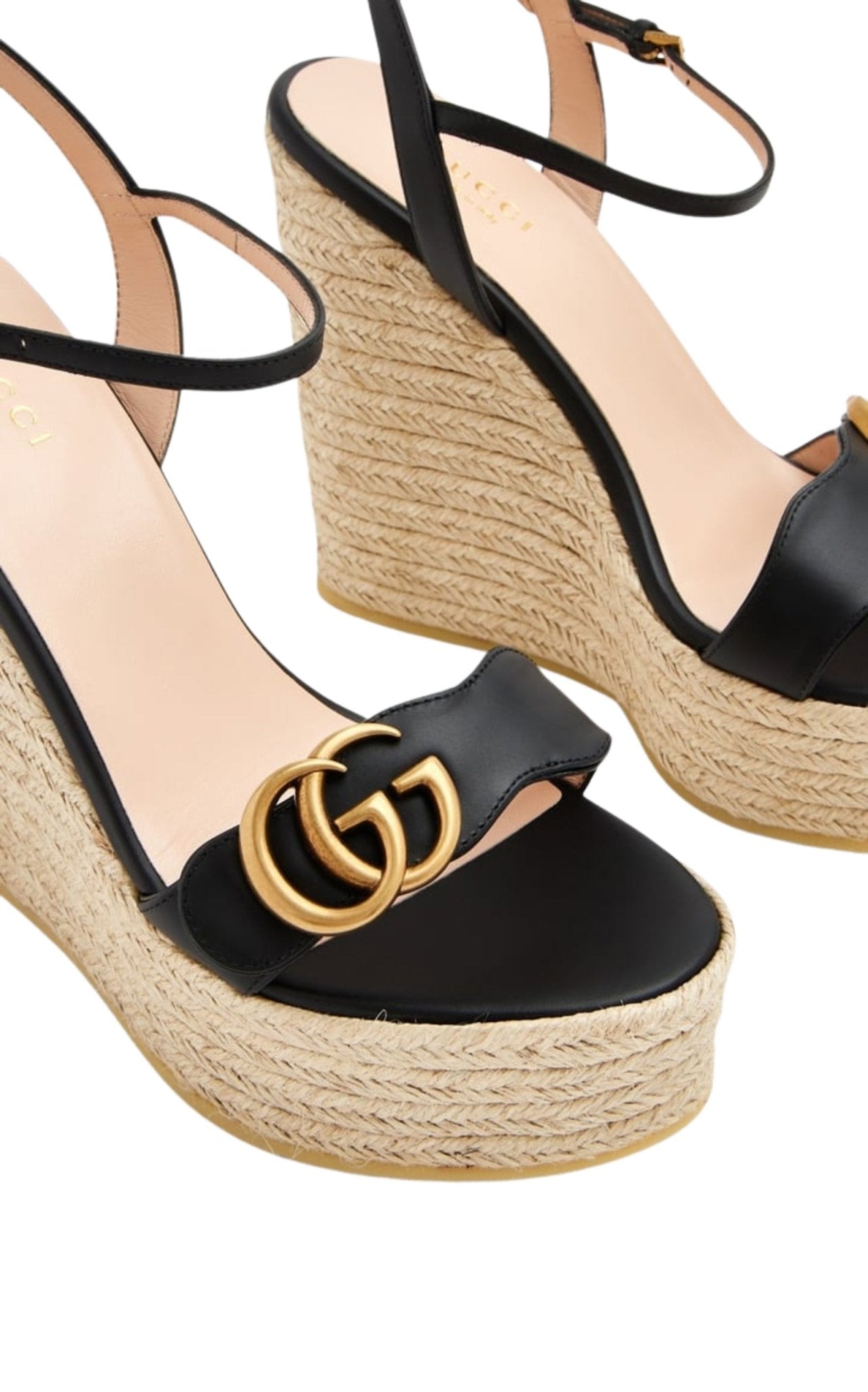 Gucci GG Espadrille Wedge Sandals - Runway Catalog