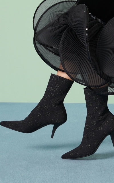Gucci GG Knit Ankle Boots - Runway Catalog