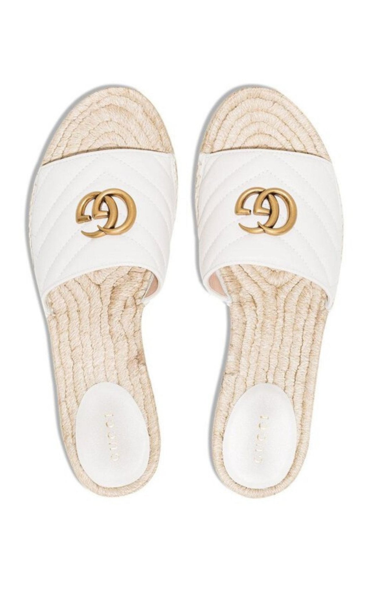 Gucci Gg Logo Quilted Leather Espadrilles - Runway Catalog