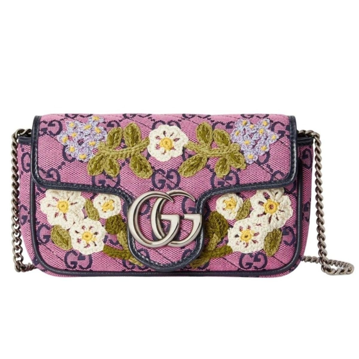 GUCCI★ラベンダー★バッグ Gucci Giglio Flora large tote bag in black and multicolor Flora