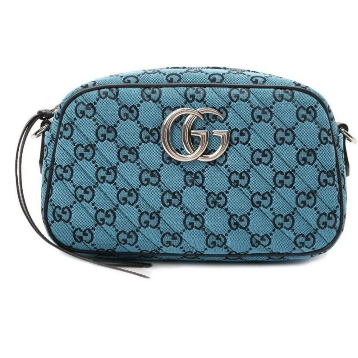 Gucci GG Marmont gesteppte Umhängetasche in Blau – Runway-Katalog