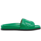 Gucci Gg Matelassé Slide Sandal In Green - Runway Catalog