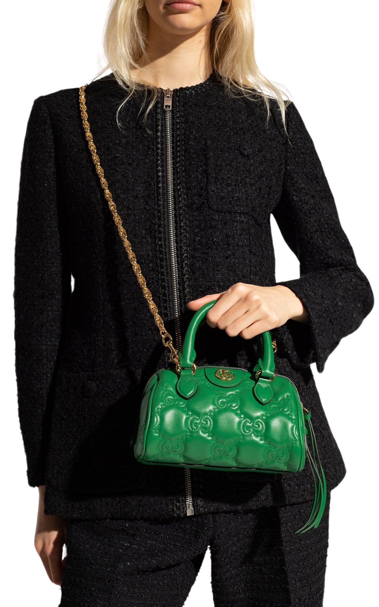 Gucci GG Matelassé Zipped Mini Crossbody Bag - Runway Catalog