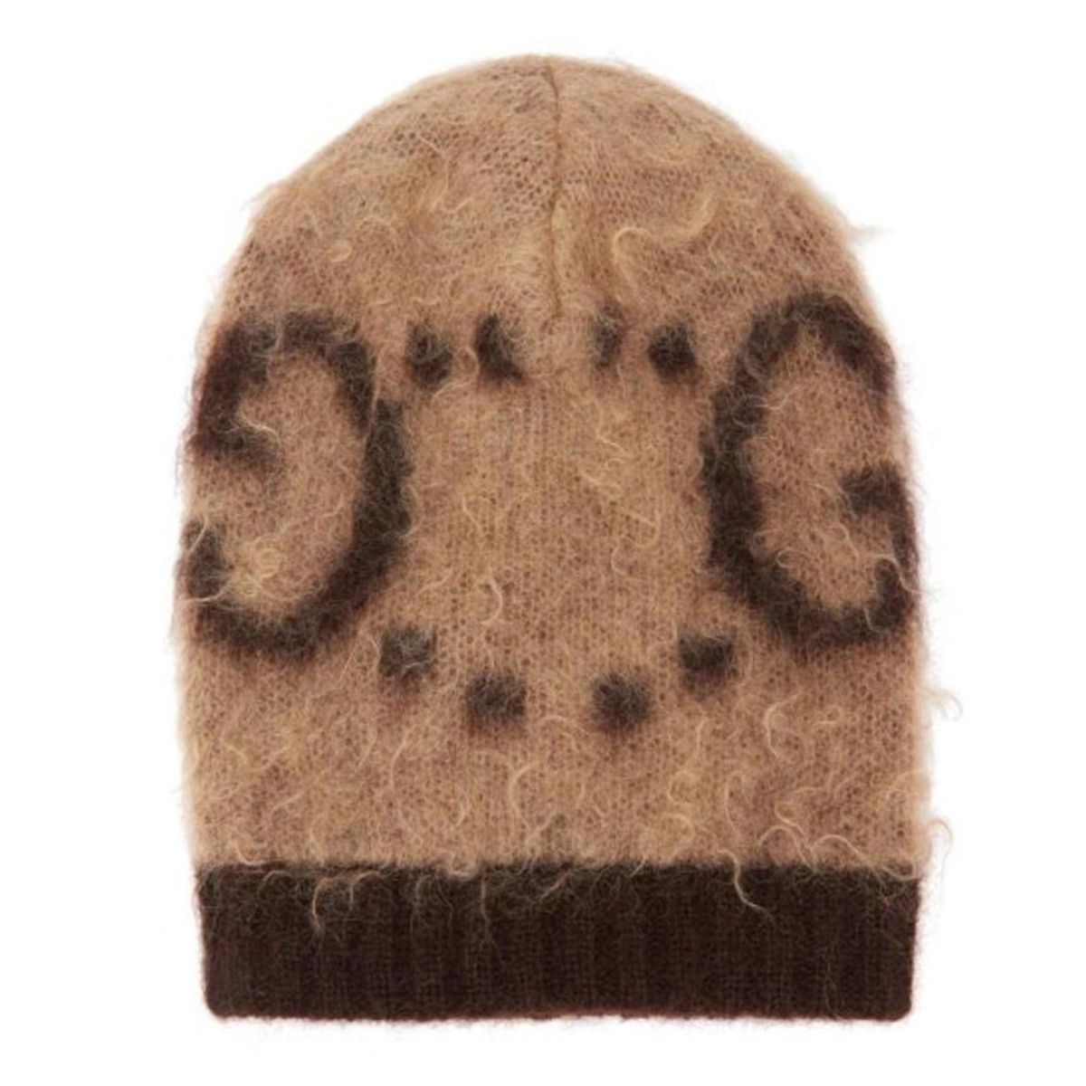 GUCCI GGロゴ ビーニー ブラウン GG jacquard cashmere beanie in brown - Gucci | Mytheresa
