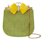 Gucci GG Moire Fabric Handbag with Bow and Crystals - Runway Catalog