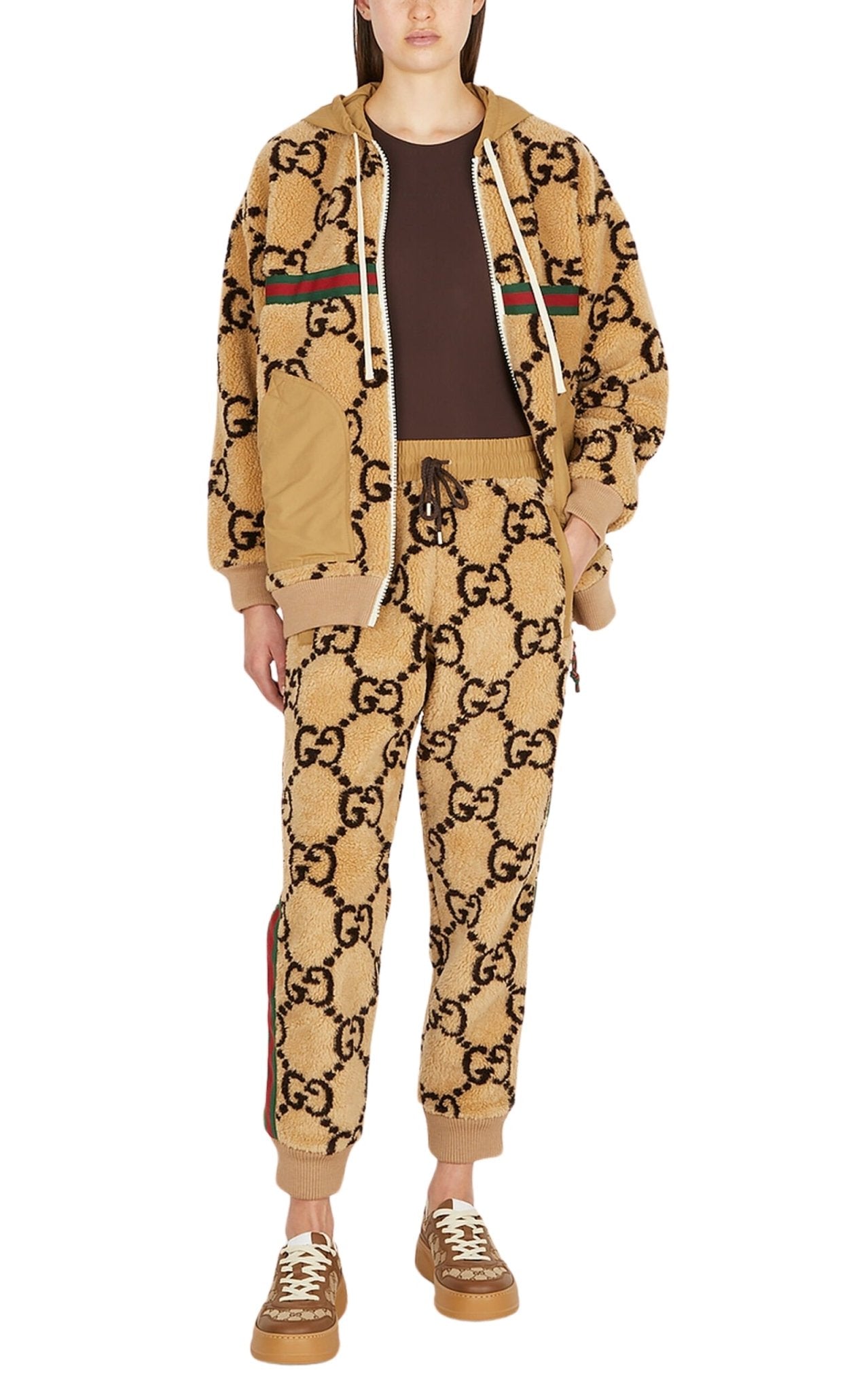 Gucci Gg - pattern Fleece Jacket - Runway Catalog