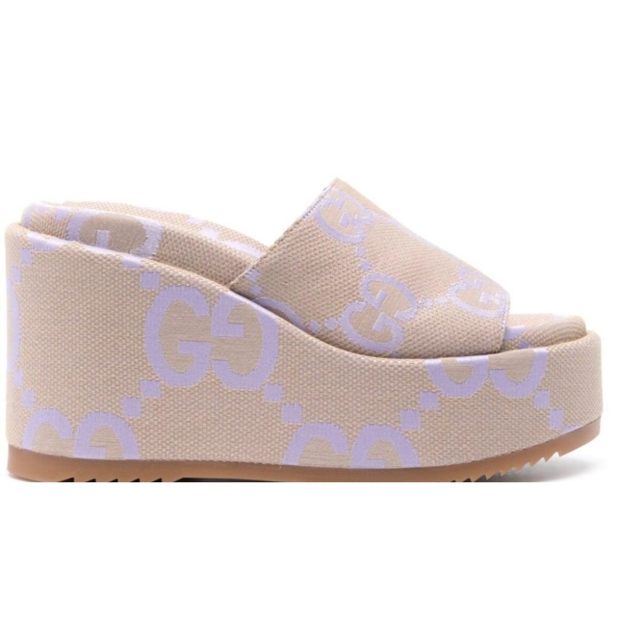 ［セール中］GUCCI ミュール ハワイ限定 24cm相当 ベージュ・パープル Gucci Metallic Nappa Horsebit 75mm Slide Sandals 39 Violet 1712664