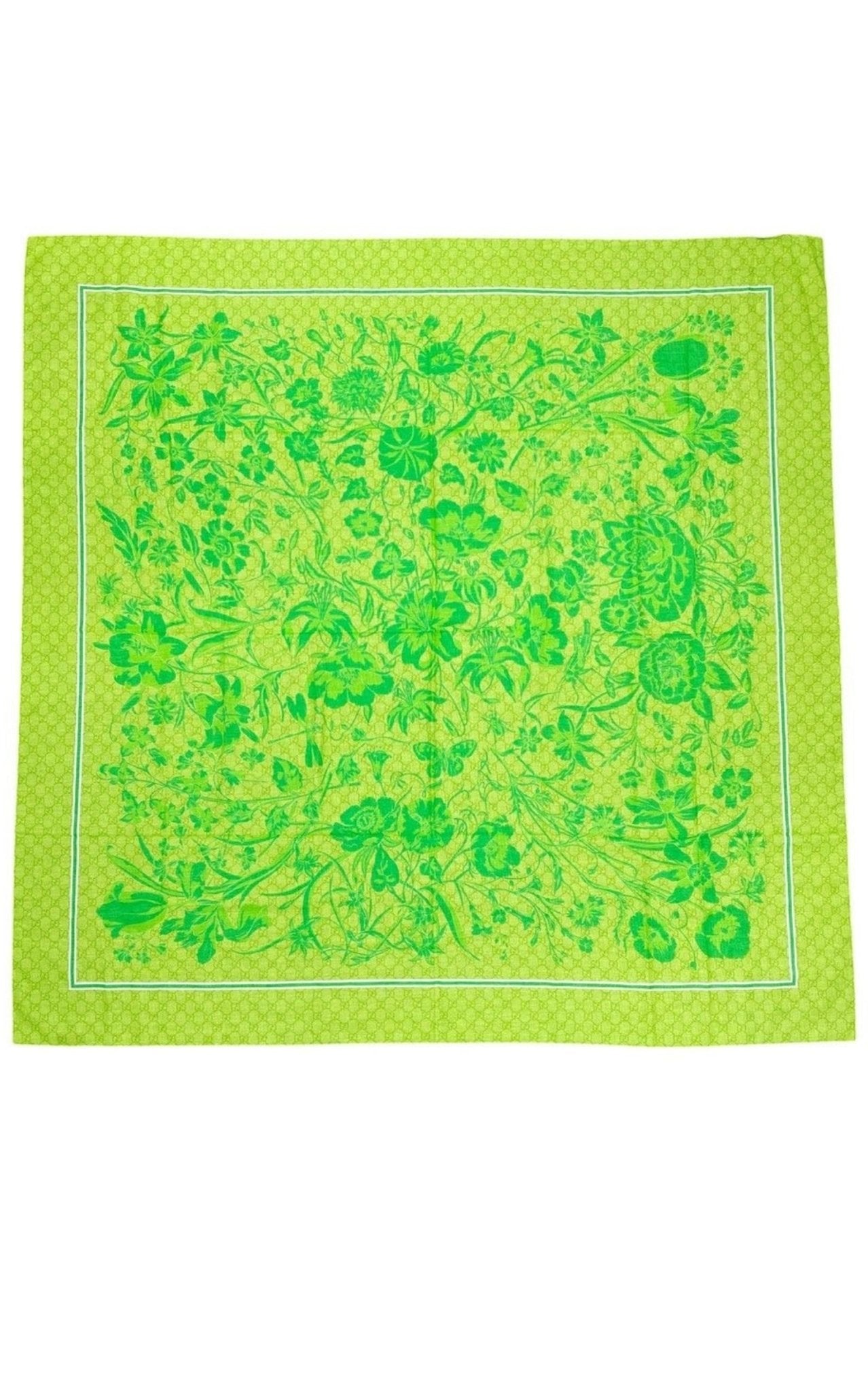 Gucci GG Supreme Floral Silk Scarf Green – Runway Catalog