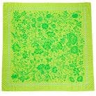 Gucci green GG Supreme floral print silk scarf carré