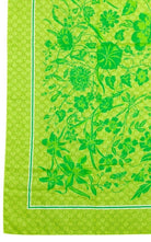 Gucci green GG Supreme floral print silk scarf carré
