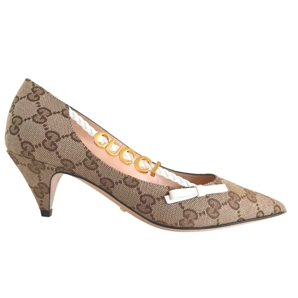 Gucci Gg Supreme Low Heel Pumps