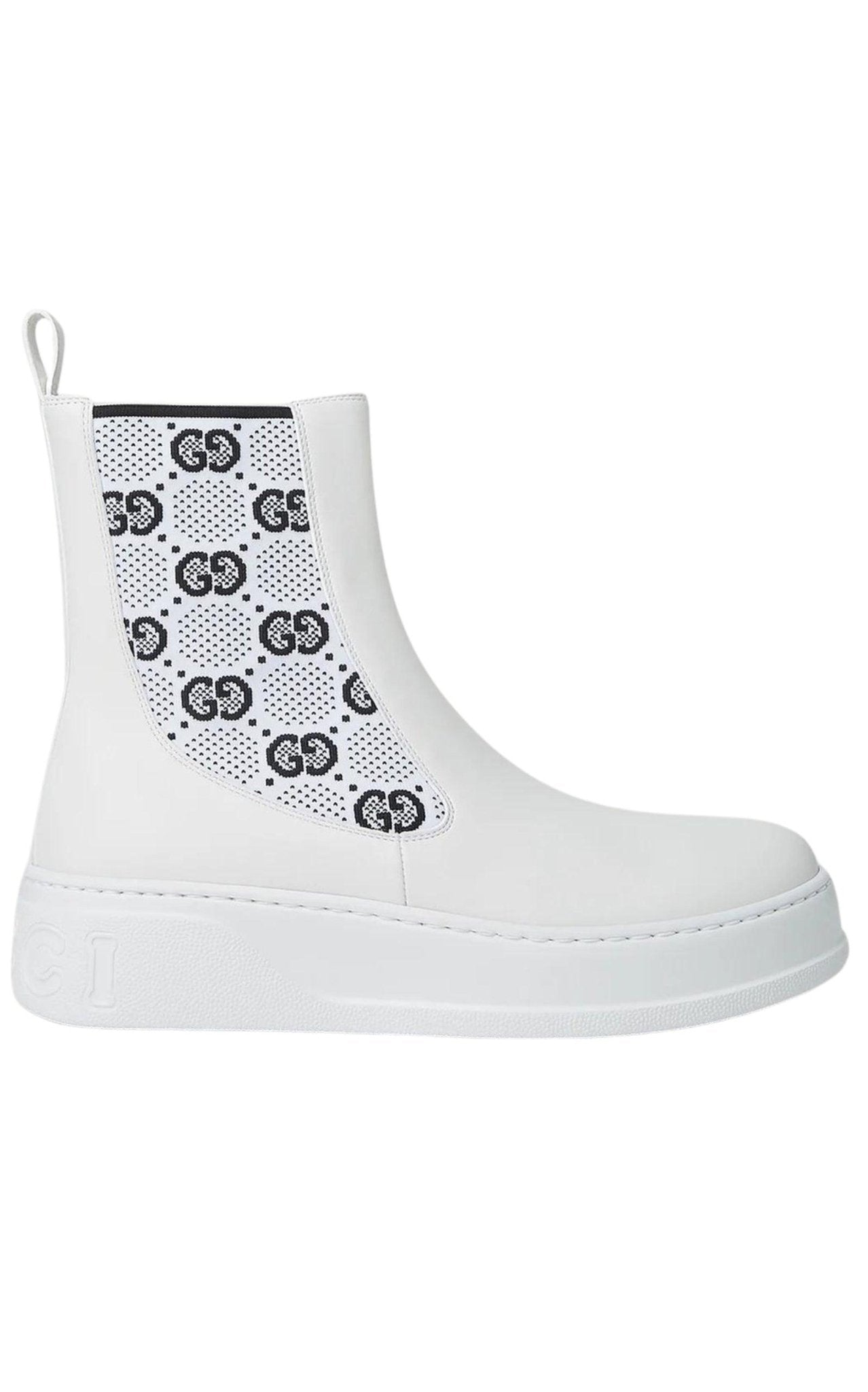 Gucci GG Supreme Panelled Chelsea Boots