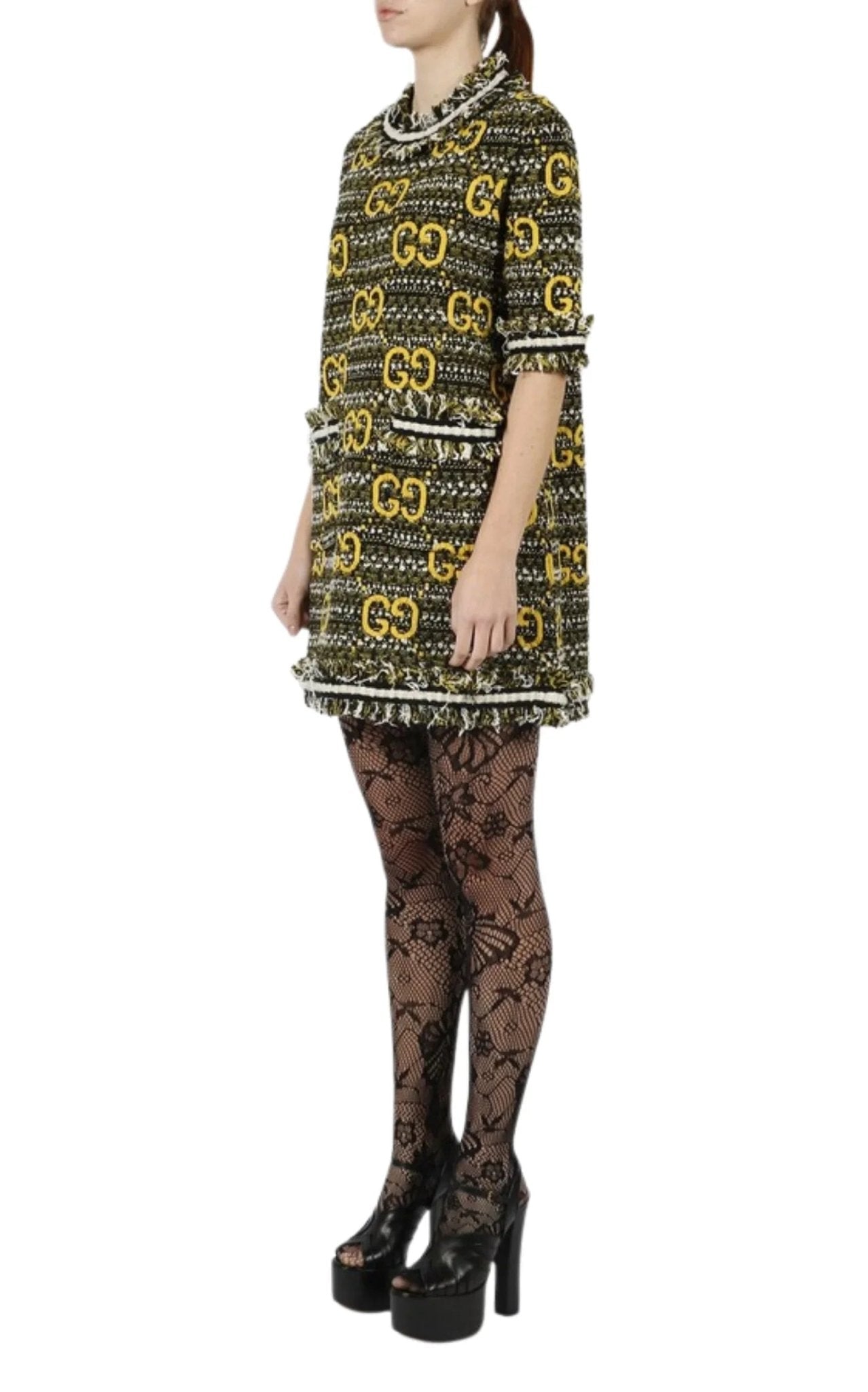 Gucci GG Tweed Lamé Mini Dress